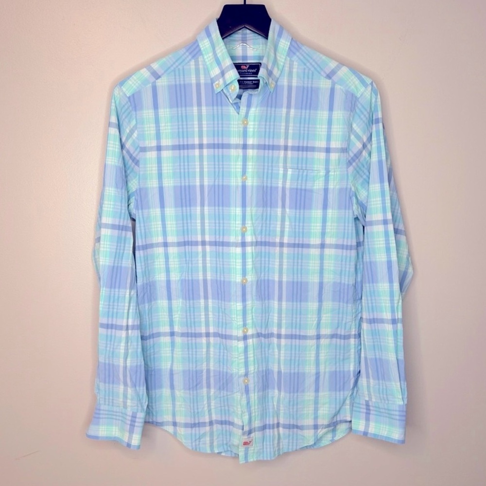 Vineyard Vines Plaid Classic Fit Murray Performance Button Down Shirt Size XS